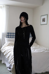Bella brushed shirring knit