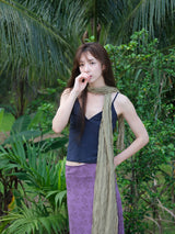 Deep V-neck Sleeveless (Navy)