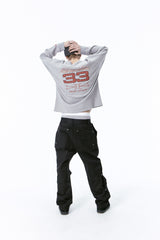 レーシングフェノメノンワッフル長袖Tシャツ (グレー)