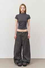 Pepo Pigment Zipper Pants
