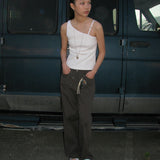 Single Buckle sleeveless_ivory