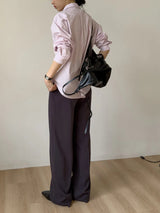 One Tuck Semi-Wide Slacks