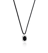 26SS★ [Premium Plating] H-Emblem AB(W) Onyx Necklace