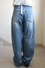 stud wide denim pt