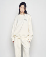 25FW ベーシックロゴナッピングスウェットシャツ クリーム