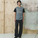 グリフ ハーフ Tシャツ / ミスト チャコール
