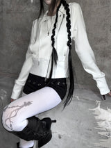 モデルアシメライダージップアップ (裏地フリース/ 2color)