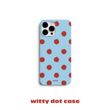 witty dot case (skyblue+red)