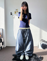 Peyki Layered Ribbed Slim Fit Tee 5color