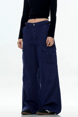 Textured Multi-Pocket Cargo Pants