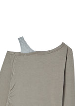 EYELET OFF SHOULDER L/S SAND