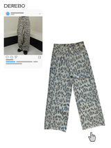 Vintage Leopard Wide Pants