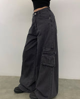 メッシーポケットカーゴスリットワイドパンツ