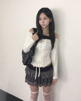 Corset off shoulder T