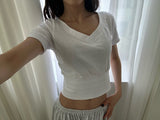 soft v crop tee