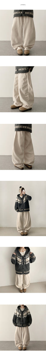 Duff corduroy wide pants