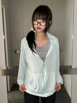 Antale Sheer Oversized Hooded Zip-Up 4color