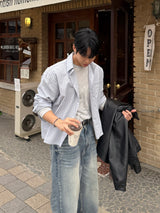 アークストライプクロップドシャツ