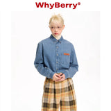 WhyBerry 22AW "Bai with denim" ショートシャツジャケット、レトロフリンジデニムシャツ