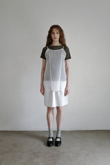 Sheer layered slip, White