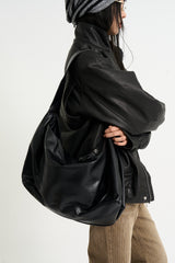 Bold cross hobo bag
