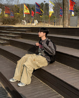 Utility Patch Wide Cargo Pants