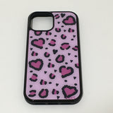 heart leopard (dark pink) case 