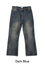 Riken Oil Washing Flare Jeans