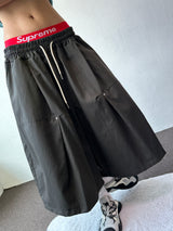 Courtney Rivet Slit Balloon Bermuda Shorts 3color
