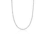 26SS★ Precise Silver (C) Double Rope Chain Necklace