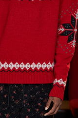 ARGYLE NORDIC KNIT / RED
