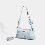 【即日発送】Star Print Ribbon Shirred Shoulder Bag - 2026 New Star Print Point Bag