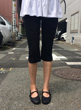 インス ポケット スリット コットン カプリ パンツ