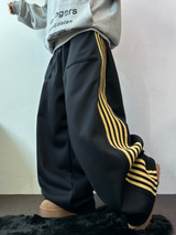 FLEECE❤TRACK BIG POCKET LONG WIDE BALLOON PANTS 🖤🩶💛4COLOR