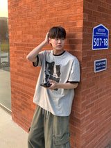 Neko Ringer Loose-Fit Short-Sleeve T-Shirt