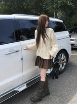 Search レザーヴィンテージアイレットバックルショルダーバッグ