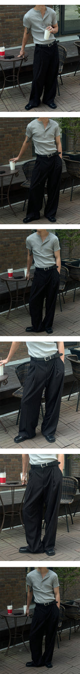 [S/S] High ribbed henry neck half knit(3color)