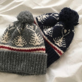 pompon Nordic knit cap
