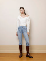Ines shirts bustier (White)