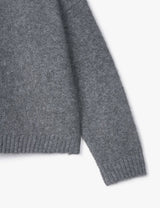 BEANIE SET OVERSIZED KNIT (GREY)
