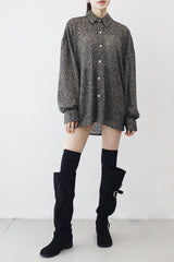 (Unisex) ブレットオーバーサイズニットシャツ