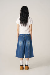 (W) Mid-Blue Bermuda Pants