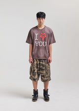 I YOU Tシャツ (ブラウン)