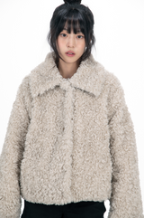 CLOUDY FUR JACKET (IVORY)