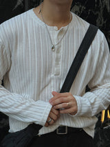 ASCLO Henry Neck Knit Rong T (4color)