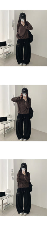 Dex Camo Cross Patch Wide Banding Pants 