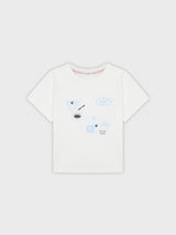 ベーキングプリントTシャツ(BLUE)