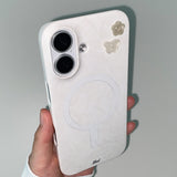 [MADE] BUTTERFLY BUTTON LACE PHONE CASE (glossy hard)