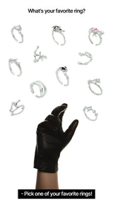 [Silver] オープンリング (Choose One of 11 types) (Random Gift Additional)
