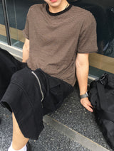Marvin Crop ストライプ 半袖Tシャツ 3C